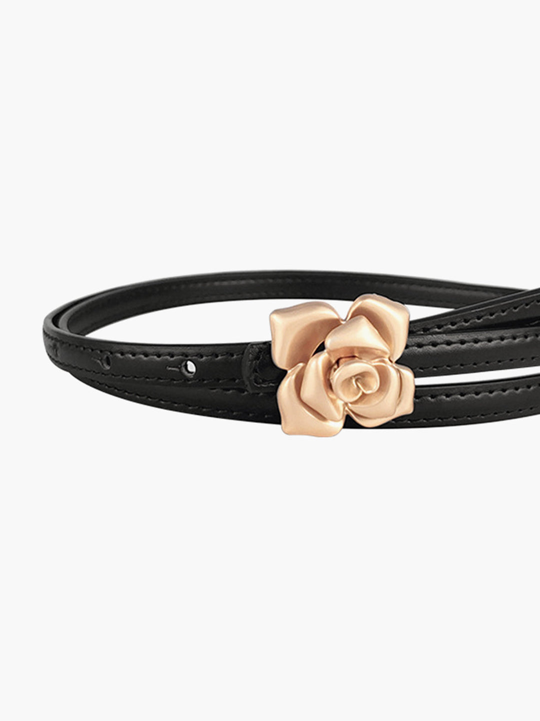 Gold Buckle Rose Belt